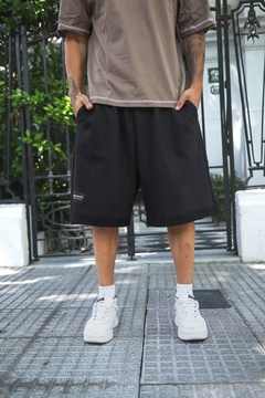 Bermuda Baggy Algodon Negro - comprar online