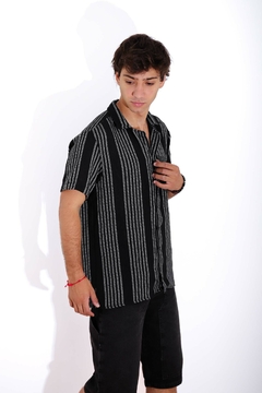Camisa Crochet Tejida Rayada Roma - kyro
