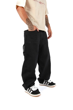 Jean Baggy Amber Liso Negro - kyro