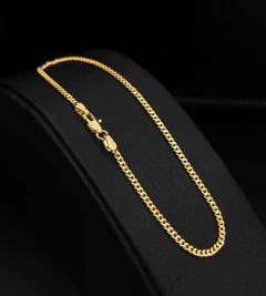 PULSEIRA GRUMET 2mm FECHO TRADICIONAL - Banhada a Ouro 18k