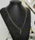 CORRENTE PIASTRINI (2mm) + PINGENTE CRUZ TRADICIONAL - Banhado a Ouro 18k - Joias Banhadas a Ouro - Matri Joias