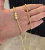 CORRENTE CADEADO 4mm FECHO TRAVA DUPLA - Banhada a Ouro 18k na internet