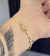 PULSEIRA PIASTRINI (4mm) FECHO GAVETA - Banhada a Ouro 18k - comprar online