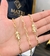KIT CORRENTE + PULSEIRA CADEADO LAMINADO (5mm) FECHO TRAVA DUPLA - Banhado a Ouro 18k na internet