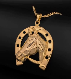 PINGENTE FERRADURA GRANDE (4.5x3.2cm) - Banhado a Ouro 18k