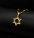 PINGENTE MINI MEDALHA ESTRELA DE DAVI VAZADA (1,5x1,5cm) - Banhado a Ouro 18k