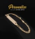 PULSEIRA GRUMET PLACA PERSONALIZAVEL (4mm) 21cm FECHO TRADICIONAL - Banhado a ouro 18k