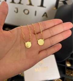 ESCAPULÁRIO LAMINADO MEDALHA DE SÃO BENTO (1.5x1.5cm) - Banhado a Ouro 18k