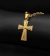 PINGENTE CRUZ SOBREPOSTO DETALHADA (3,5x2,5cm) - Banhado a Ouro 18k