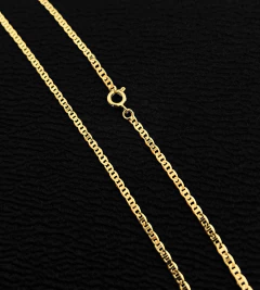 CORRENTE PIASTRINI (2mm) FECHO TRADICIONAL - Banhada a Ouro 18k