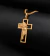 PINGENTE CRUZ E CRISTO EM RELEVO - 4,5x2cm - Banhado a Ouro 18k