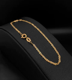 PULSEIRA PIASTRINI (2mm) FECHO TRADICIONAL - Banhada a Ouro 18k