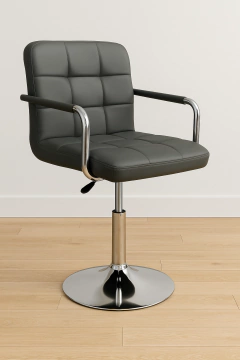 Sillón Capitoné Gris peluqueria barberia estetica - comprar online