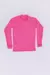Blusa de proteção UV infantil na cor rosa, com mangas longas, ideal para uso na praia.