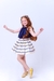 Conjunto Menina 14 Anos – Blusa Azul e Short Saia Rodado Xadrez em Tricoline – 8/10/12/14/16 - comprar online