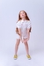Conjunto Infanto Juvenil Menina – Camisa Bordada e Short Branco Elegante em Sarja - La Belle Petit - Moda Infanto Juvenil Feminina