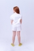 Conjunto Infanto Juvenil Menina – Camisa Bordada e Short Branco Elegante em Sarja
