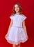 Conjunto Infantil Menina – Blusa Branca com Detalhes de Estrela e Saia Tule Branca