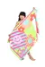 Toalha Infantil Feminina Estampada – Canga - Emogis Listras Flores Coloridas Pompons Neon - comprar online