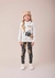Conjunto Momi Infantil Menina – Moletom com Aplique 3D e Calça Estampada - loja online