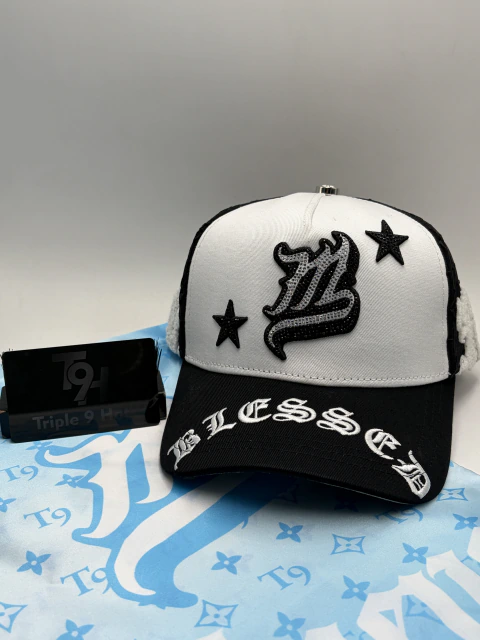 GORRA TRIPLE 9 // BLESSED BLACK & WHITE