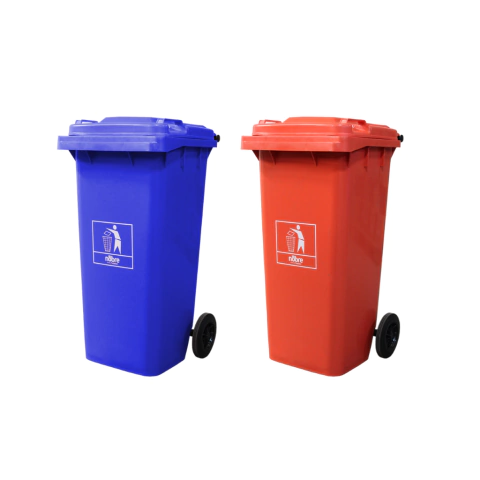 Lixeira 120lts Com Rodas Modelo Europeu - Nobre