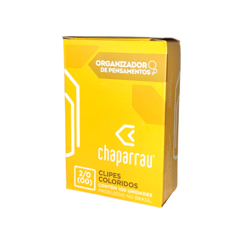 Clips Colorido 2/0 c/ 100 unds - Chaparrau