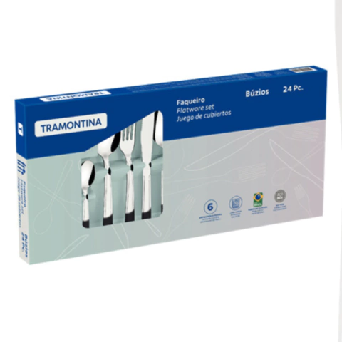 Faqueiro 24 Peças Cabo em Inox Búzios - Tramontina