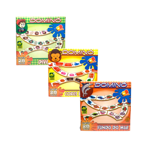 Dominó Divertido em Madeira