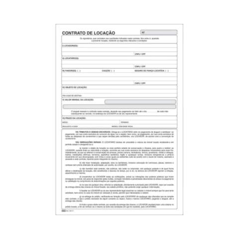 Contrato de Locação Bloco com 100fls - Tilibra