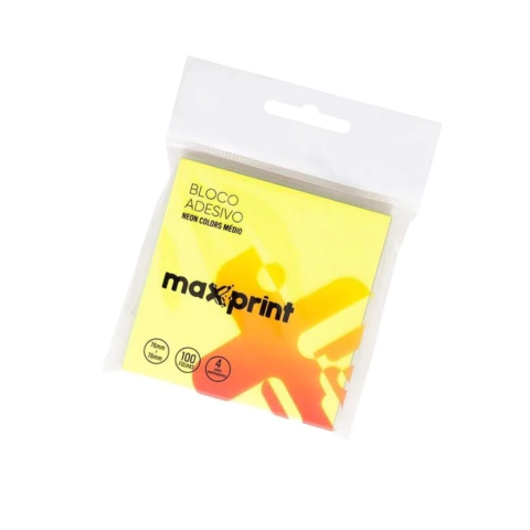 Bloco Adesivo 76X76mm 100fls x 04 Cores - Maxprint