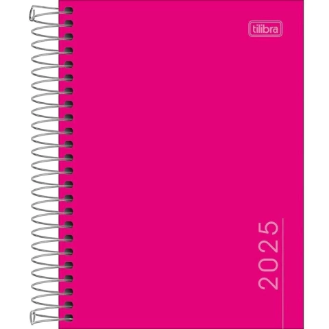 Agenda Espiral Pepper 2025 x 160fls Rosa - Tilibra