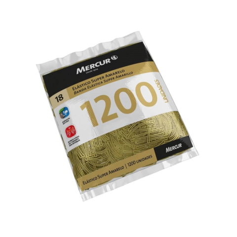 Elástico Para Dinheiro com 1200unds Super Amarelo - Mercur