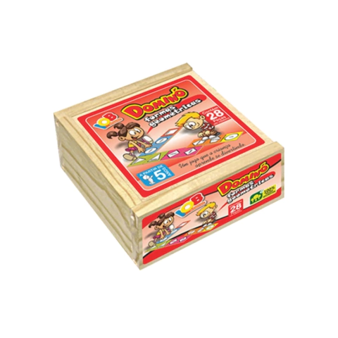 Dominó Formas Geométricas em Madeira - Jottply