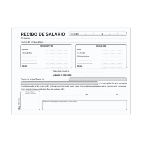 Recibo de Salario com 100fls - Tilibra