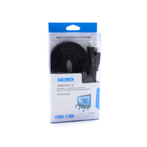 Cabo HDMI 3,0mts 1.4 - It Blue
