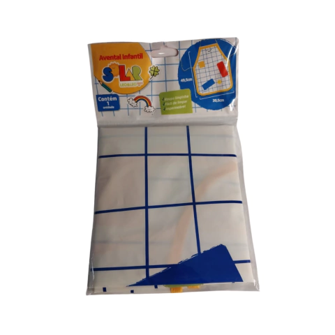 Avental Escolar Infantil Solar Xadrez - Leo e Leo