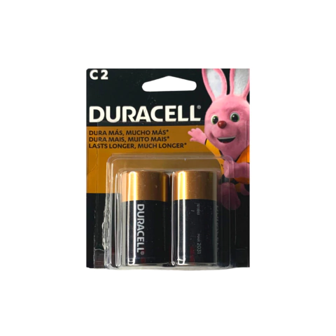 Pilha C Alcalina c/ 02unds Duracell
