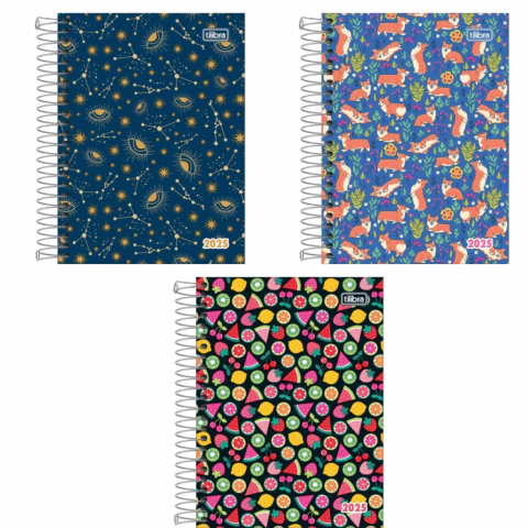 Agenda Espiral Pepper 2025 x 160fls Feminina - Tilibra