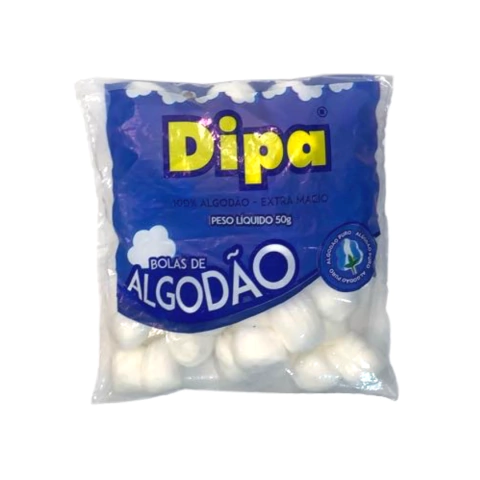 Algodão em Bolas Brancas 50grs - Dipa