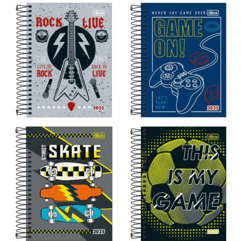 Agenda Espiral Pepper 2025 x 160fls Masculina - Tilibra