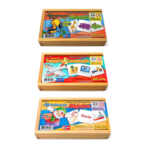 Jogo De Memória Com 40 Peças Em MDF - Jottplay