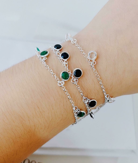 Pulseira Cristais Folheada