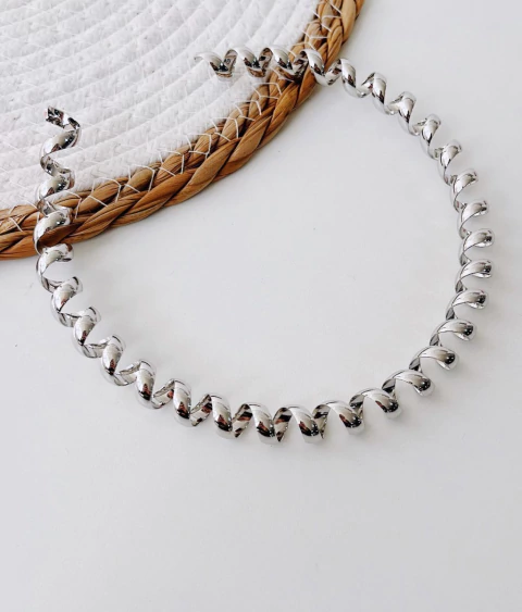 Aro Espiral Prateado