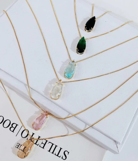 Colar Gota G Folheado a Ouro 18 k - comprar online