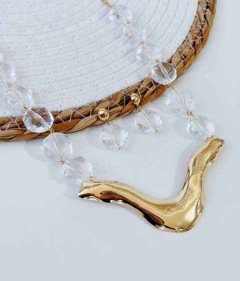 Conjunto Orgánico Acrílico Dourado - comprar online