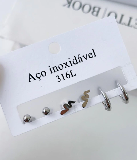 Trio Cobra Aço Inoxidável Prateado - comprar online