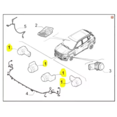 SENSOR ESTACIONAMENTO NOVO DUCATO 2018 -2021, TORO,STRADA E JEEP RENEGADE 2015-2021 -(53395988) (K52112205AA) (53133329) - LLKAR AUTO PEÇAS