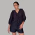 Blusa Fernanda azul marinho com amarração