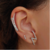 Piercing fake ear cuff cravejado - comprar online